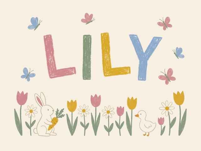Lily name print