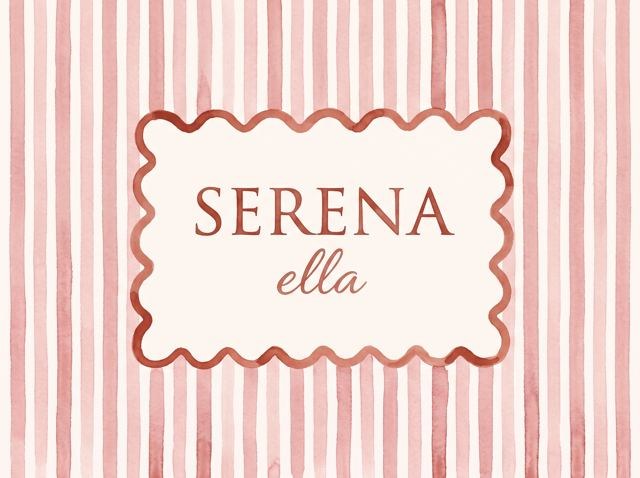 Serena name print